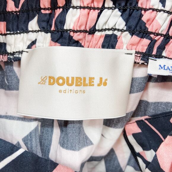 La DoubleJ Dress Mini Pink Black Tiered Summer Smocked Swing Medium - Picture 13 of 15